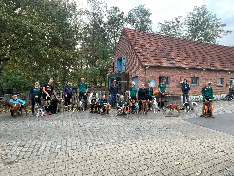 Groepsfoto aan de hoeve